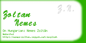 zoltan nemes business card